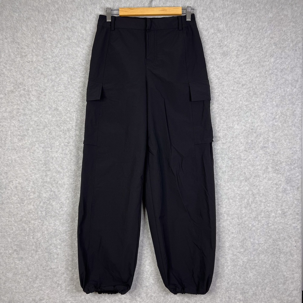 Calia Black Cargo High Rise Jogger Pant Relaxed Fit Journey Collection Sz Small